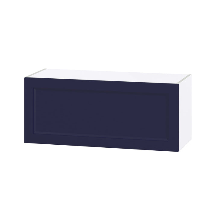 Hugo&Borg Lorette 36-in W x 15-in H x 14-in D Navy Blue Wall Fully Assembled Cabinet (Recessed Panel Shaker Door Style)