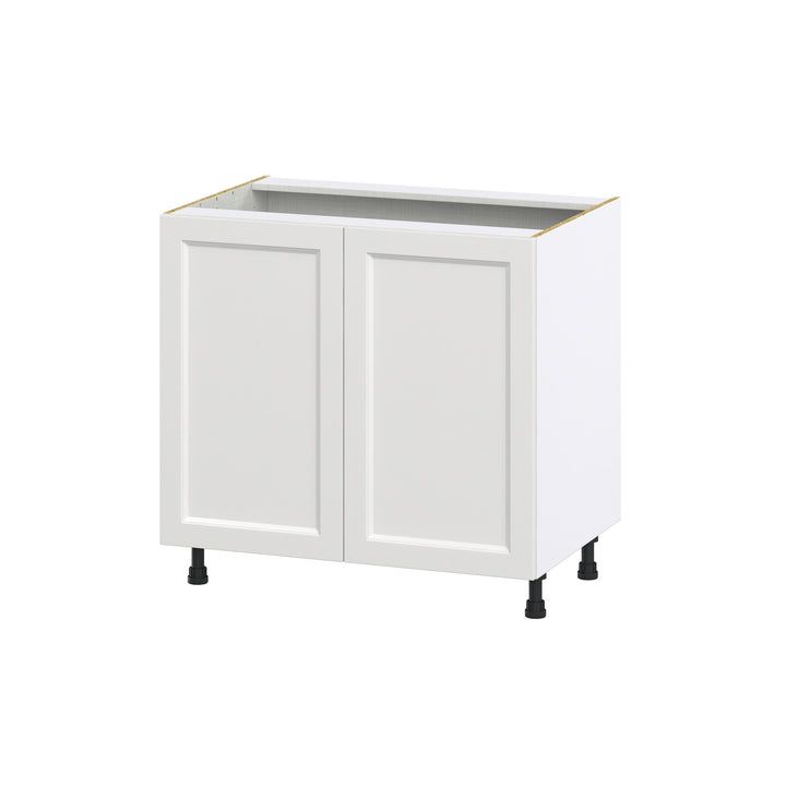 Hugo&Borg Riviera 36-in W x 34.5-in H x 24-in D Bright White Base Fully Assembled Cabinet (Recessed Panel Shaker Door Style)