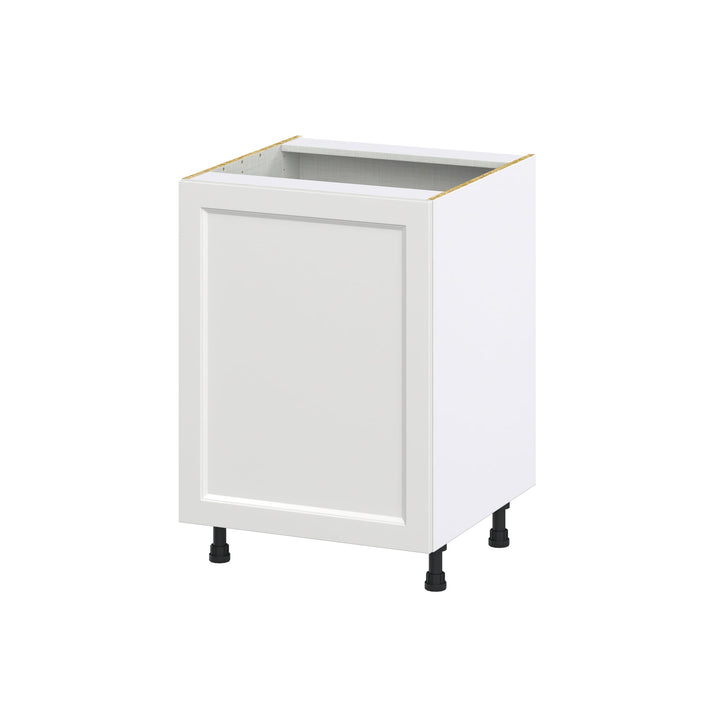 Hugo&Borg Riviera 24-in W x 34.5-in H x 24-in D Bright White Sink Base Fully Assembled Cabinet (Recessed Panel Shaker Style)