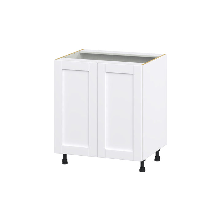 Hugo&Borg Rosemont 30-in W x 34.5-in H x 24-in D Glacier White Sink Base Fully Assembled Cabinet (Flat Panel Shaker Style)