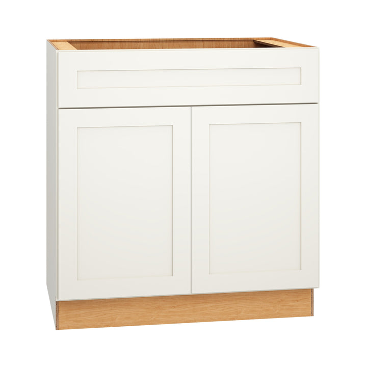 Diamond Express Jamestown 33-in W x 34.5-in H x 24-in D White 1-Drawer Base Fully Assembled Plywood Cabinet (Recessed Panel Shaker Style)