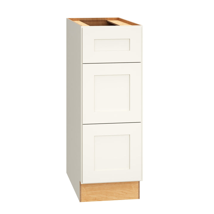 Diamond Express Jamestown 12-in W x 34.5-in H x 24-in D White 1-Drawer Base Fully Assembled Plywood Cabinet (Recessed Panel Shaker Style)