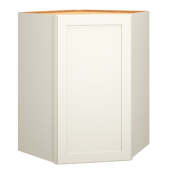 Diamond Express Jamestown 36-in W x 36-in H x 24-in D White Diagonal Corner Wall Fully Assembled Plywood Cabinet (Recessed Panel Shaker Style)