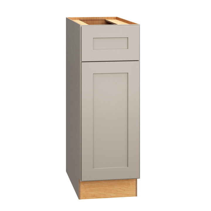 Diamond Express Jamestown 12-in W x 34.5-in H x 24-in D Cloud Gray 1-Drawer Base Fully Assembled Plywood Cabinet (Recessed Panel Shaker Style)