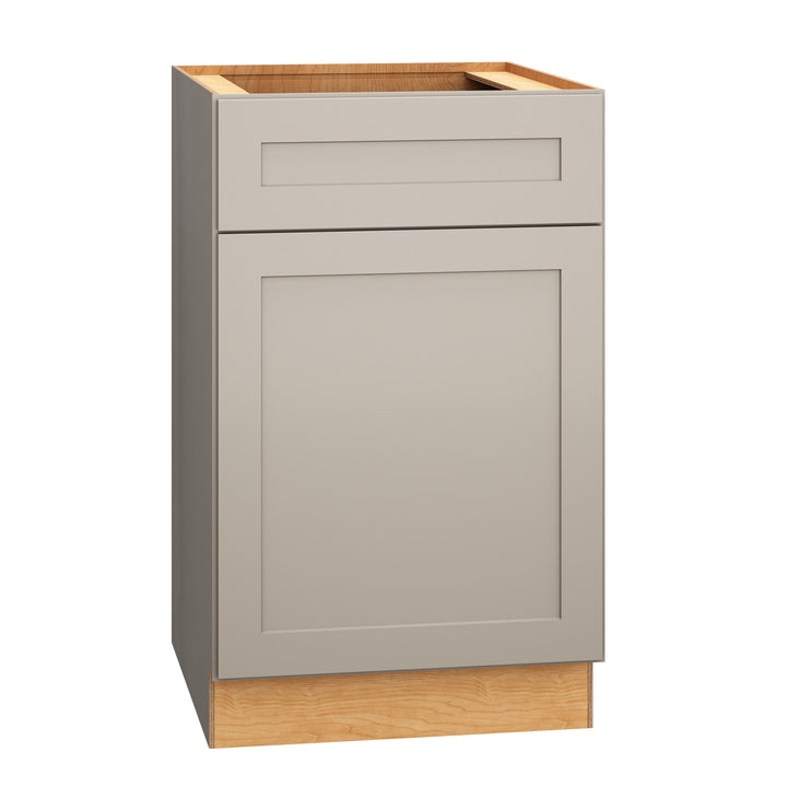 Diamond Express Jamestown 21-in W x 34.5-in H x 24-in D Cloud Gray 1-Drawer Base Fully Assembled Plywood Cabinet (Recessed Panel Shaker Style)