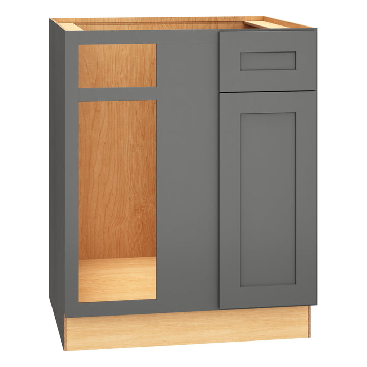 Diamond Express Jamestown 36-in W x 34.5-in H x 24-in D Moonstone Gray Blind 1-Drawer Base Fully Assembled Plywood Cabinet (Recessed Panel Square Style)