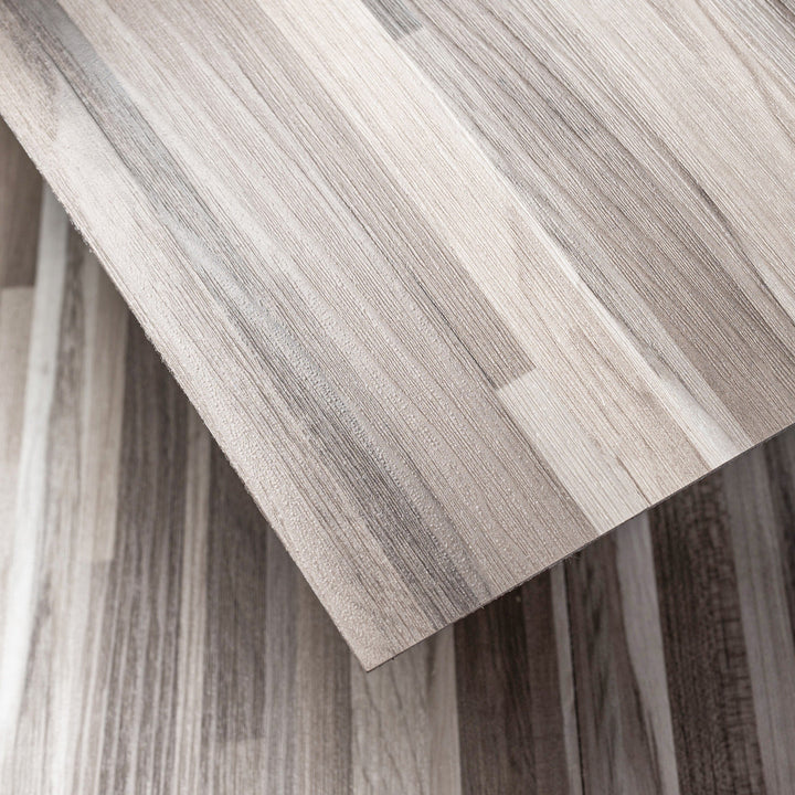 Lucida USA (Sample) BaseCore Dark Grey Gray Wood Look 12-mil Water Resistant Peel and Stick Vinyl Tile