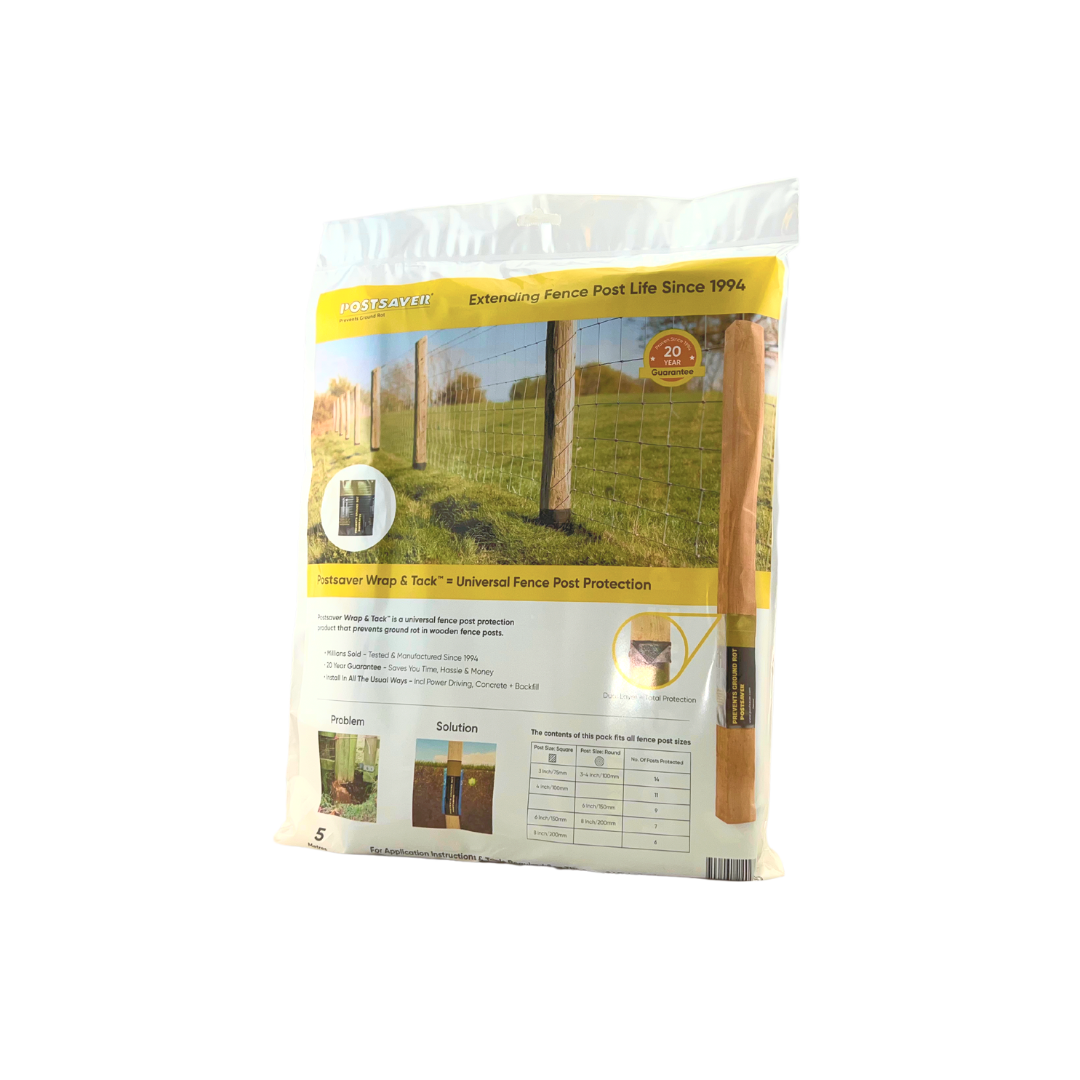 Postsaver Rot Protection Post Wrap and Tack 180-in Black/Green Composite Post Sleeve For Wood Fence