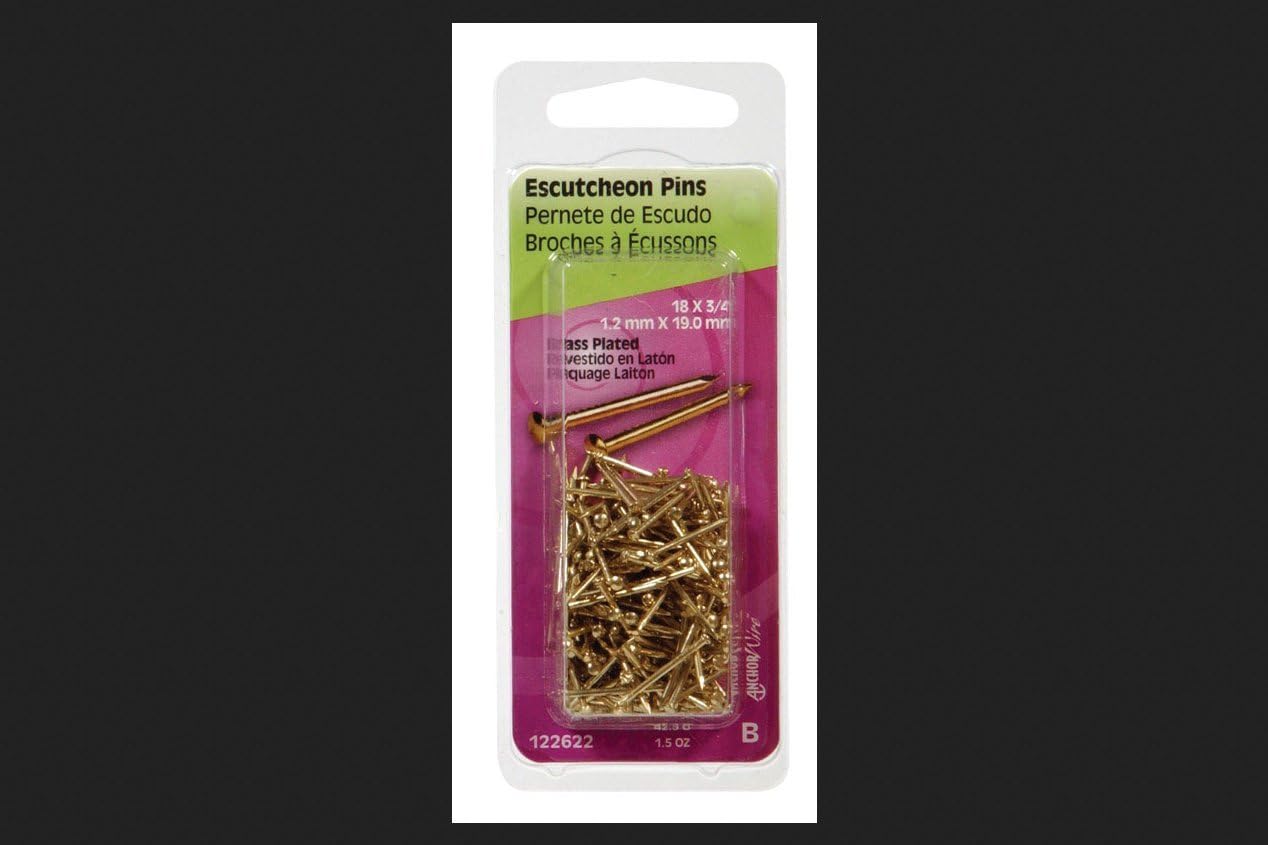 Hillman 14 Ga x 3/4 in Brass-Plated Steel Escutcheon Pins, 1-Pack (1.5 oz)
