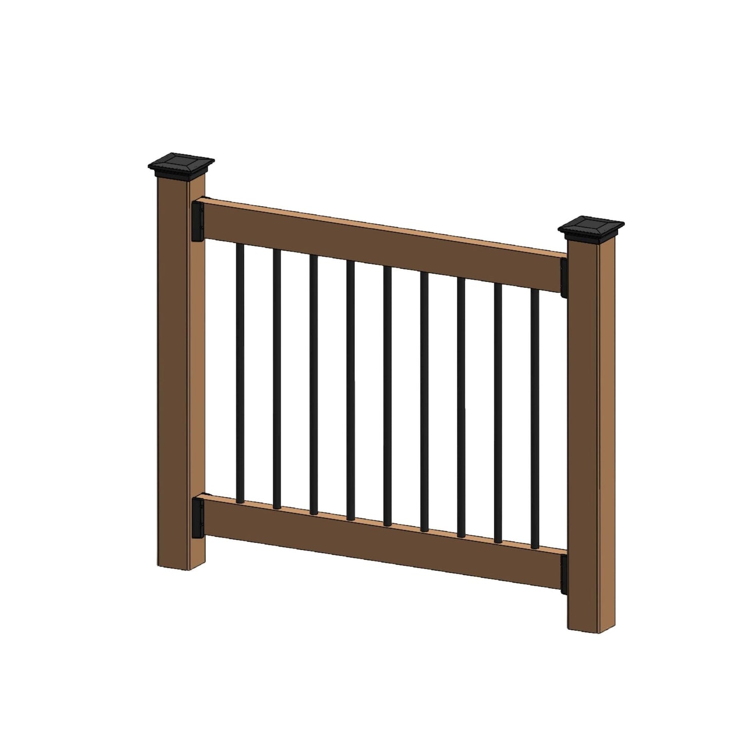 Fortress Building Products 3/4-in x 32-in Balusters Black Sand Metal Round Deck Baluster (10-Pack)