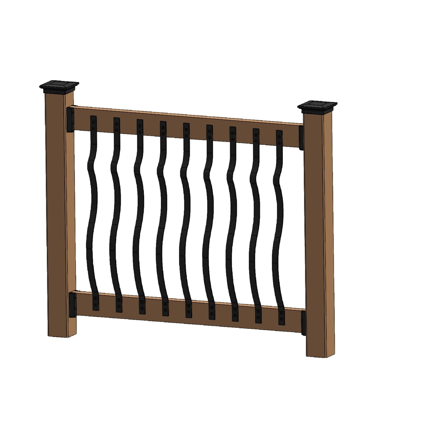 Fortress Building Products 3/4-in x 1-in x 31-in Balusters Black Sand Metal Deck Baluster (10-Pack)