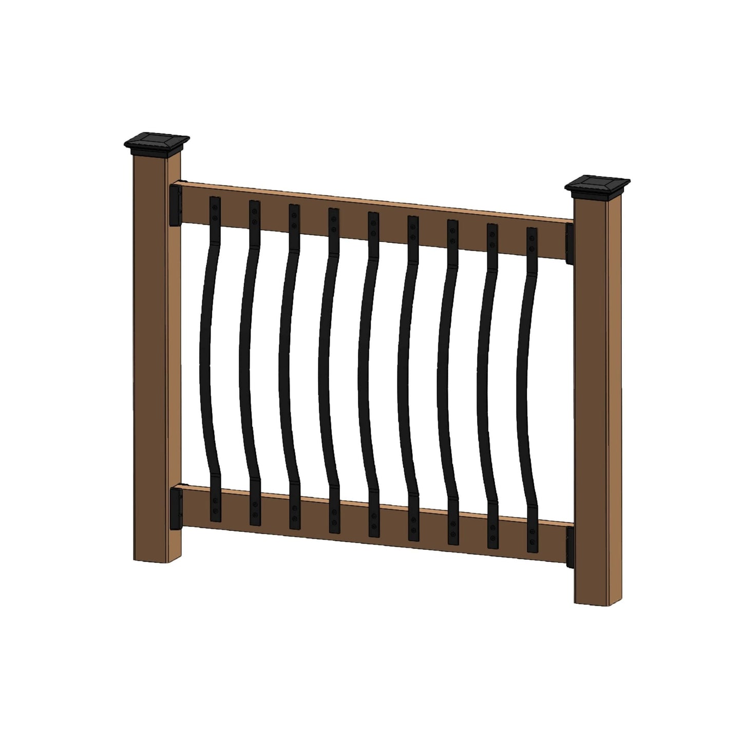 Fortress Building Products 3/4-in x 1-in x 31-in Balusters Black Sand Metal Deck Baluster (10-Pack)