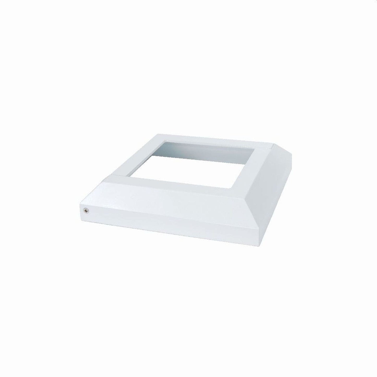 Fortress Building Products White Aluminum Deck Post Base Trim