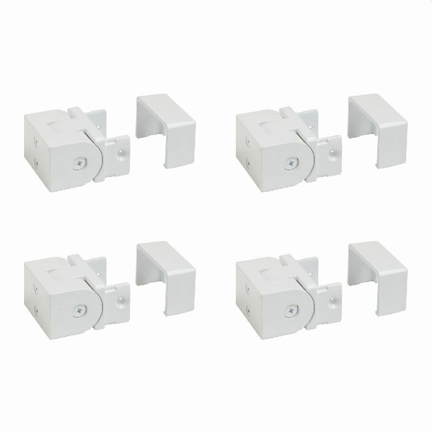 Fortress Building Products 7.87-in x 5.67-in White Aluminum Rail Bracket (4-Pack)