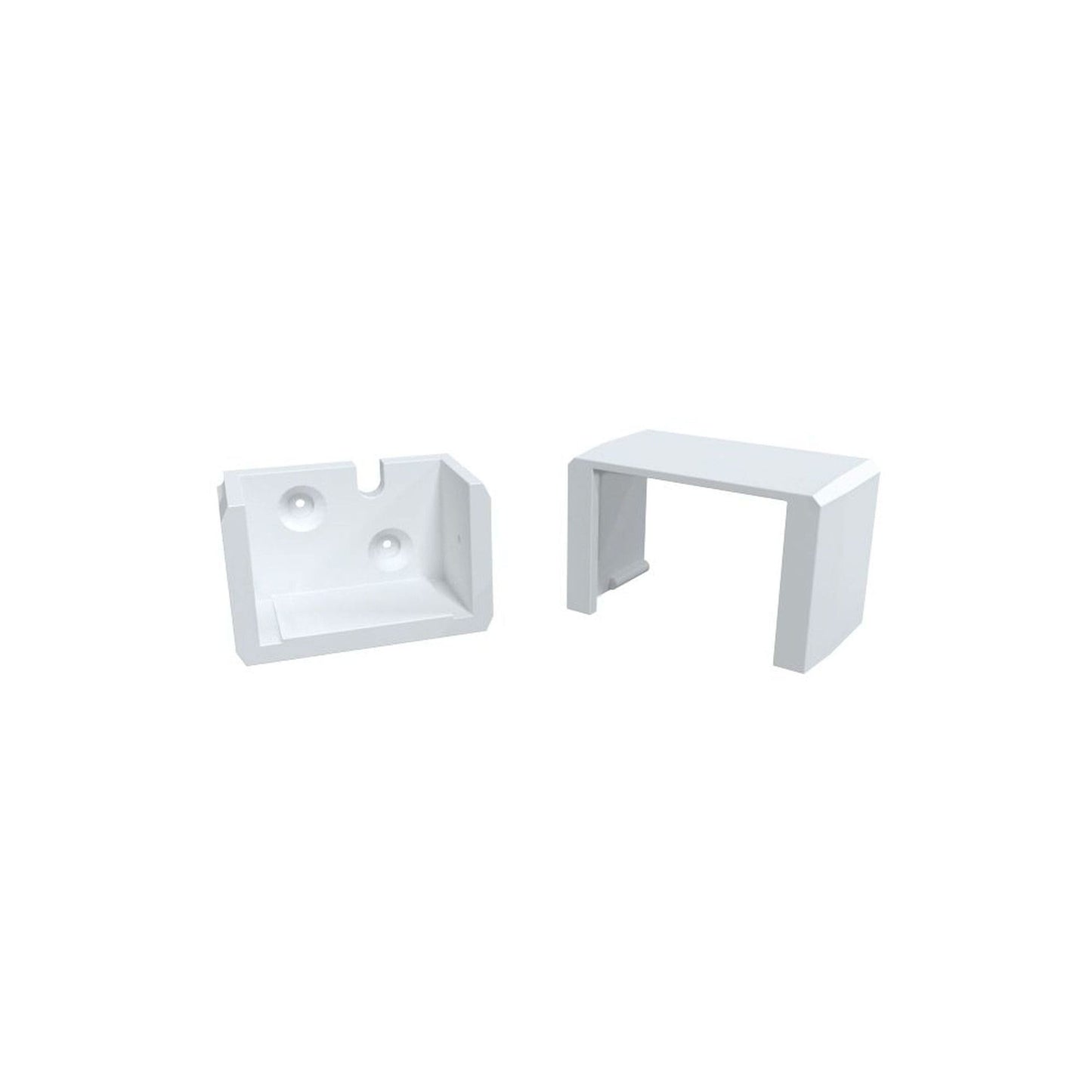 Fortress Building Products 6.57-in x 5.3-in White Aluminum Rail Bracket (4-Pack)