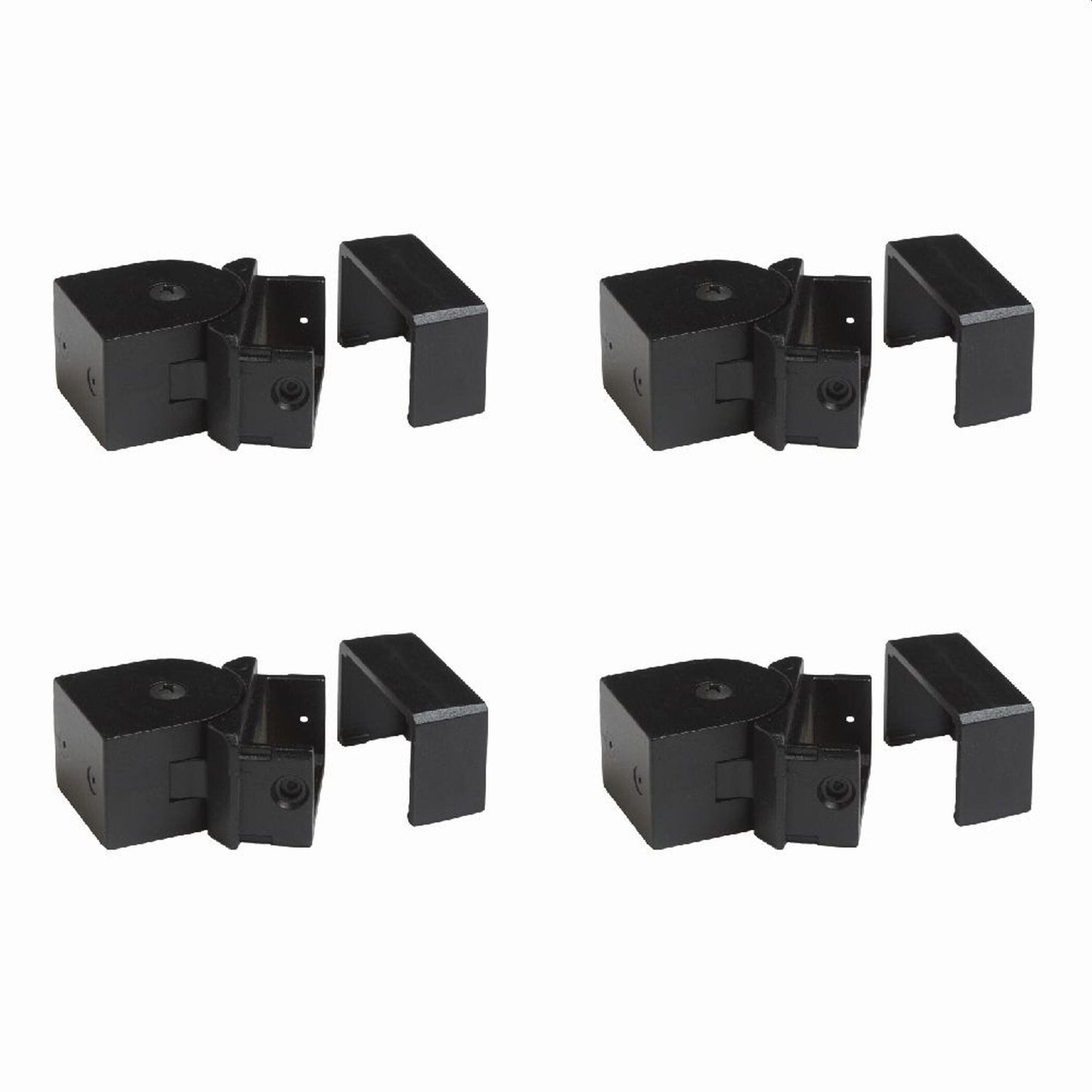 Fortress Building Products 7.87-in x 6.32-in Black Sand Aluminum Rail Bracket (4-Pack)