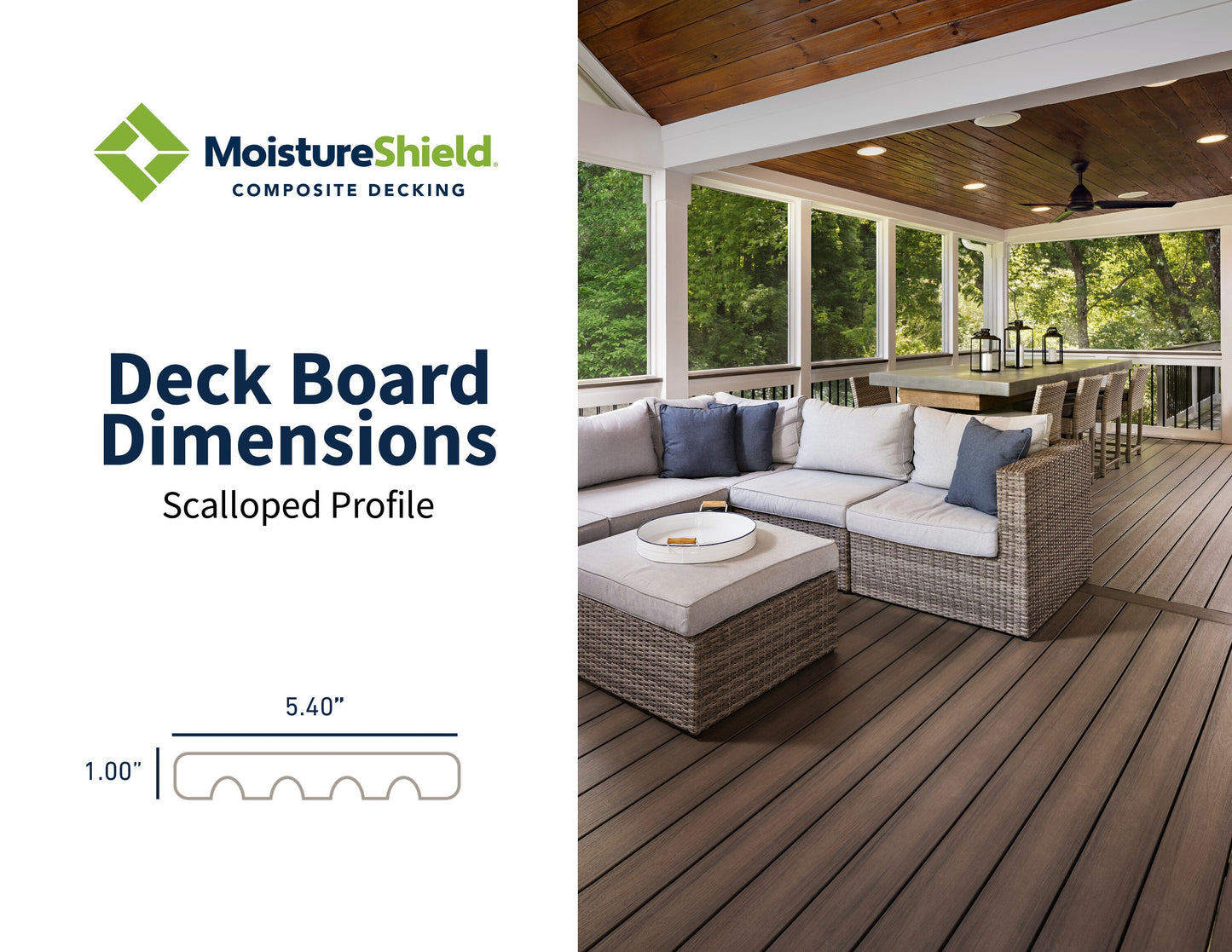 MoistureShield Elevate 1-in x 6-in Composite Deck Board