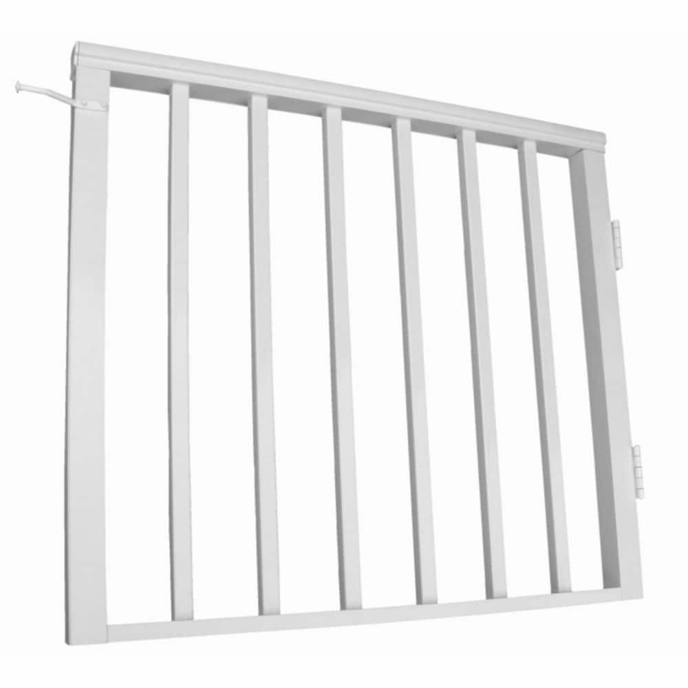 Wolf Handrail 36-in L x 38-1/2-in H White Aluminum Deck Railing Gate (Assembled)