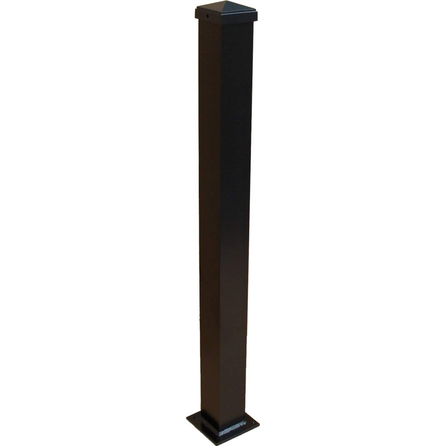 Wolf Handrail Post Kit 3-in x 3-in x 3-1/4-ft Hammered Black Aluminum Deck Post