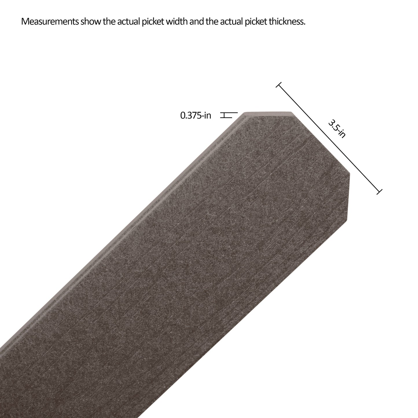 Natures Composites Composite Fence and Gate Picket - Dog Ear - Rosewood (Brown) - 3/8in. x 3.5in. x 5 3/4ft. (10-Pack)
