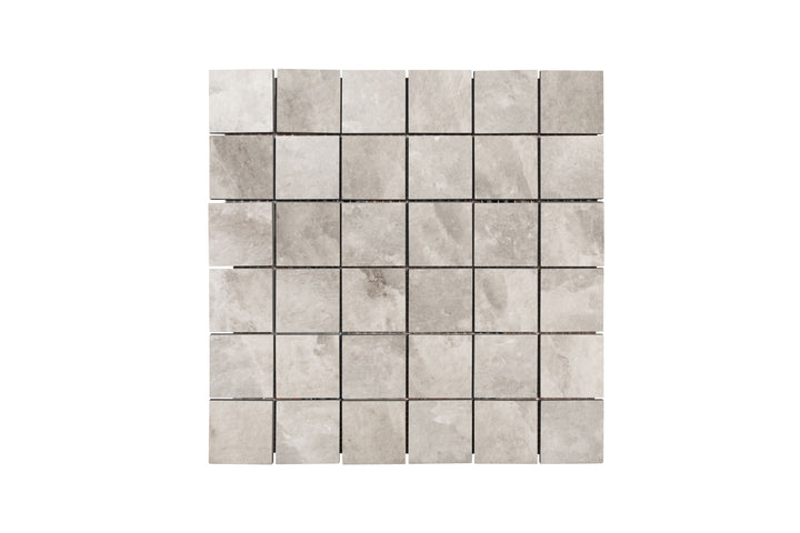 allen + roth Danish Limestone Gray 12-in x 12-in Matte Porcelain Mosaic Floor and Wall Tile product image