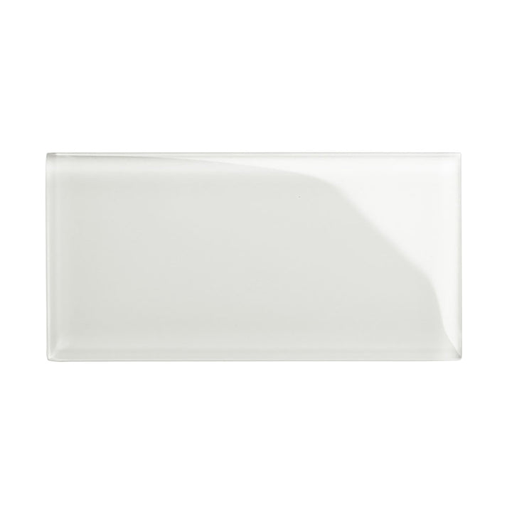 Giorbello (Sample) 3x6 glass subway tiles Agreeable Gray 3-in x 6-in Glossy Glass Brick Subway Wall Tile