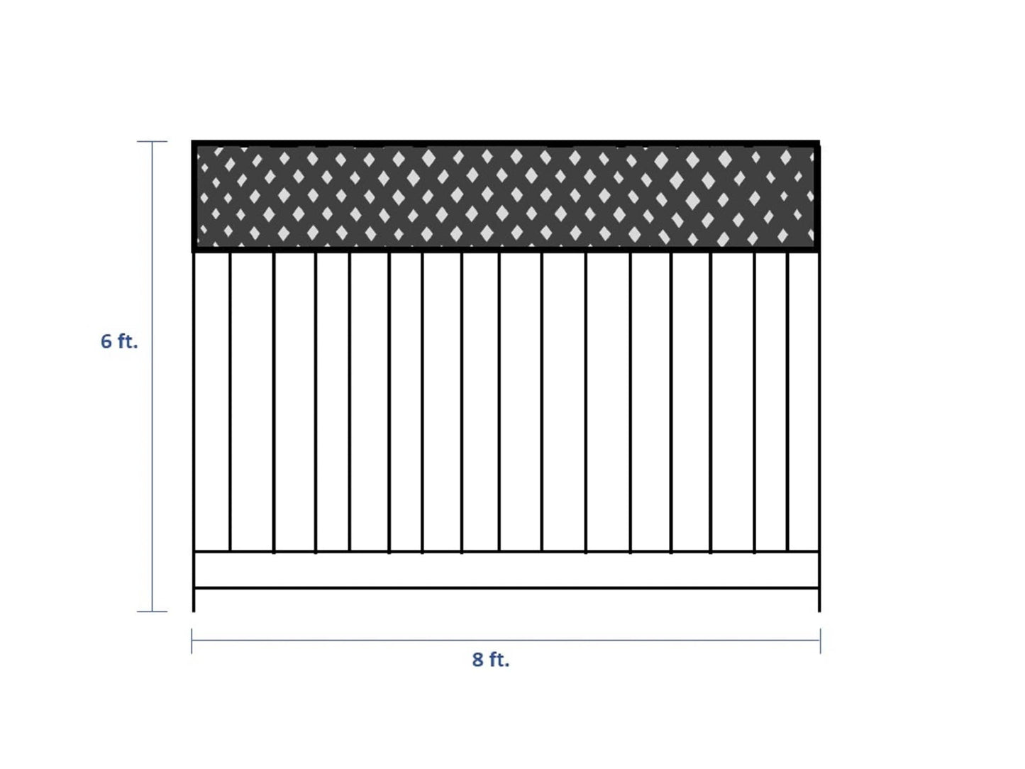 6-ft x 8-ft Redwood Lattice-top Privacy Fence Panel