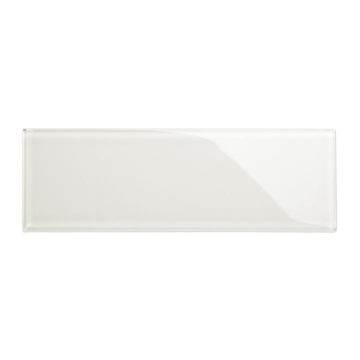Giorbello (Sample) 4x12 glass subway tiles Agreeable Gray 4-in x 12-in Glossy Glass Brick Subway Wall Tile