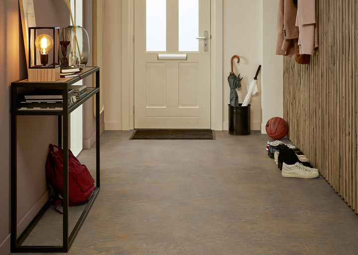 Forbo Flooring Systems Marmoleum Cinch Loc Seal Cork Tree 10-mm T x 12-in W x 36-in L Waterproof Tile Look Laminate Flooring (20.34-sq ft / Carton)