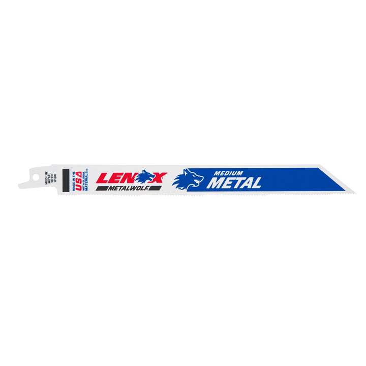 LENOX METALWOLF 5-Pack 8-in 18-TPI Bi-Metal Reciprocating Saw Blades for Metal Cutting