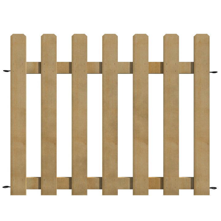 YARDLINK 2.83-ft x 3.79-ft Cedar Dog Ear Spaced Picket No Dig Fence Panel