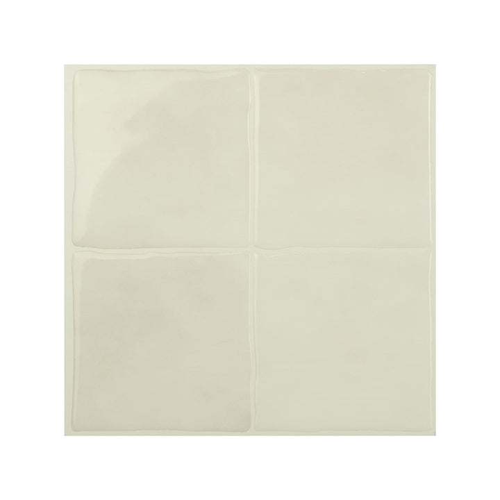 Smart Tiles Zellige Oia Beige 9-in x 9-in Glossy Resin Subway Peel and stick Wall Tile product image