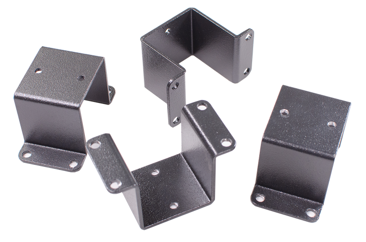 Harmony Railing 2-in Black Aluminum Rail Bracket (4-Pack)