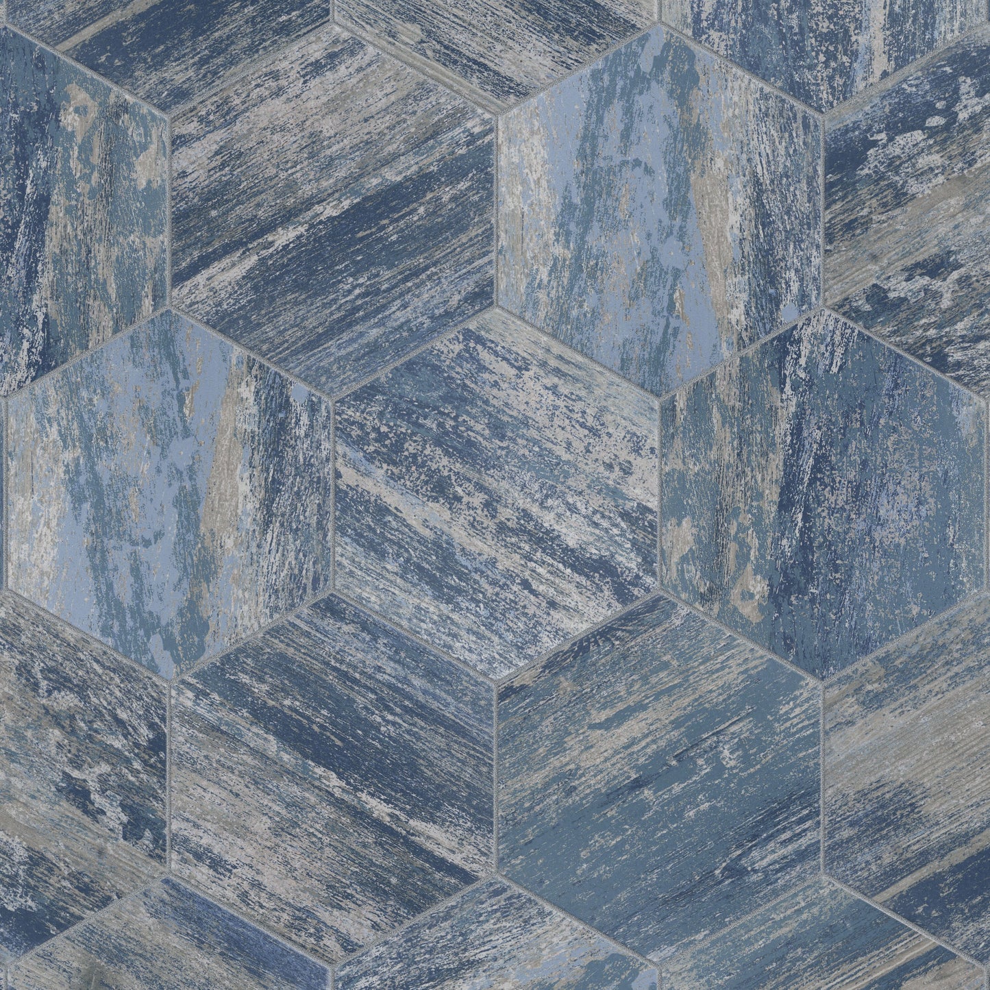Affinity Tile Cassis Hex Blue 9-in x 10-in Multi-finish Porcelain Wood look Hexagon Floor and Wall Tile product image