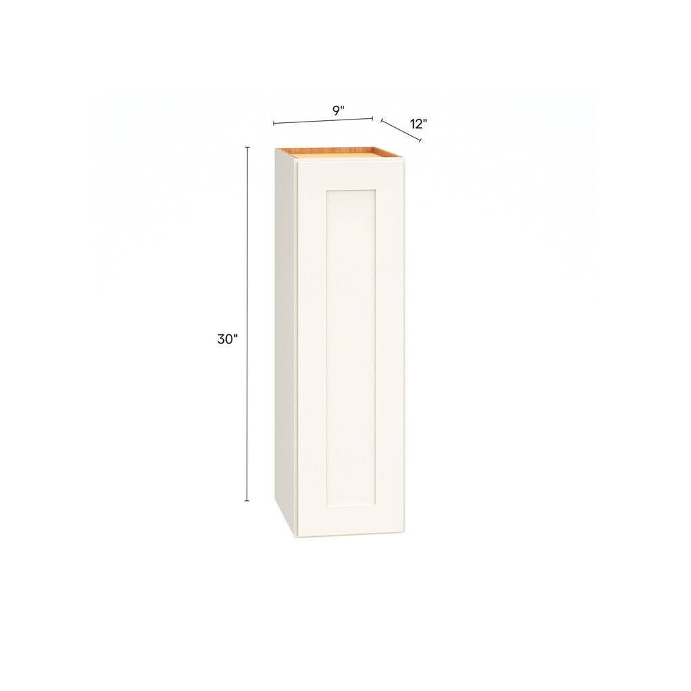 Diamond Express Jamestown 9-in W x 30-in H x 12-in D White Wall Fully Assembled Plywood Cabinet (Recessed Panel Shaker Door Style)