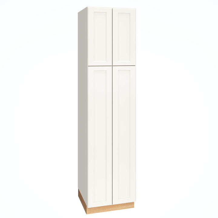 Diamond Express Macaulay 24-in W x 93-in H x 24-in D White Pantry Fully Assembled Plywood Cabinet (Recessed Panel Square Door Style)