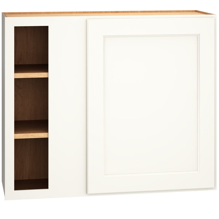 Diamond Express Macaulay 36-in W x 30-in H x 12-in D White Blind Corner Wall Fully Assembled Plywood Cabinet (Recessed Panel Square Style)