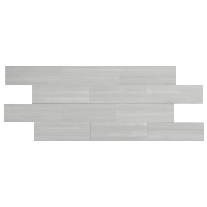 Giorbello Spazio Lazer Gray 4-in x 12-in Matte Porcelain Floor and Wall Tile (8-sq. ft/ Carton)