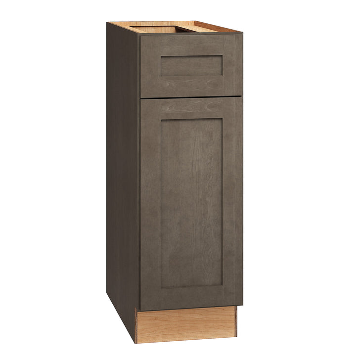 Diamond Express Jamestown 12-in W x 34.5-in H x 24-in D Colt Brown 1-Drawer Base Fully Assembled Plywood Cabinet (Recessed Panel Shaker Style)