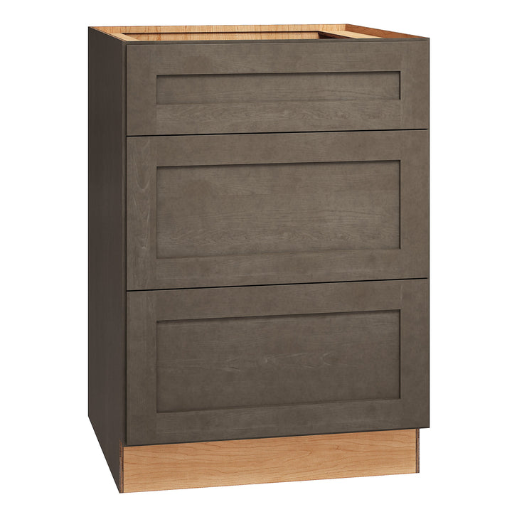 Diamond Express Jamestown 24-in W x 34.5-in H x 24-in D Colt Brown 1-Drawer Base Fully Assembled Plywood Cabinet (Recessed Panel Shaker Style)