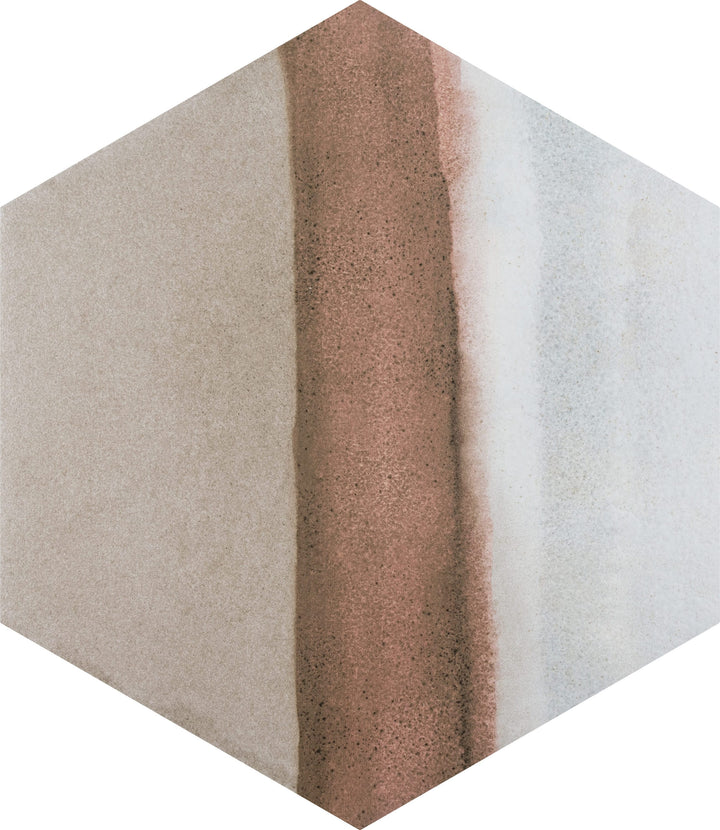 Affinity Tile Matter Hex Canvas Taupe Red 8-in x 9-in Multi-finish Porcelain Hexagon Floor and Wall Tile product image