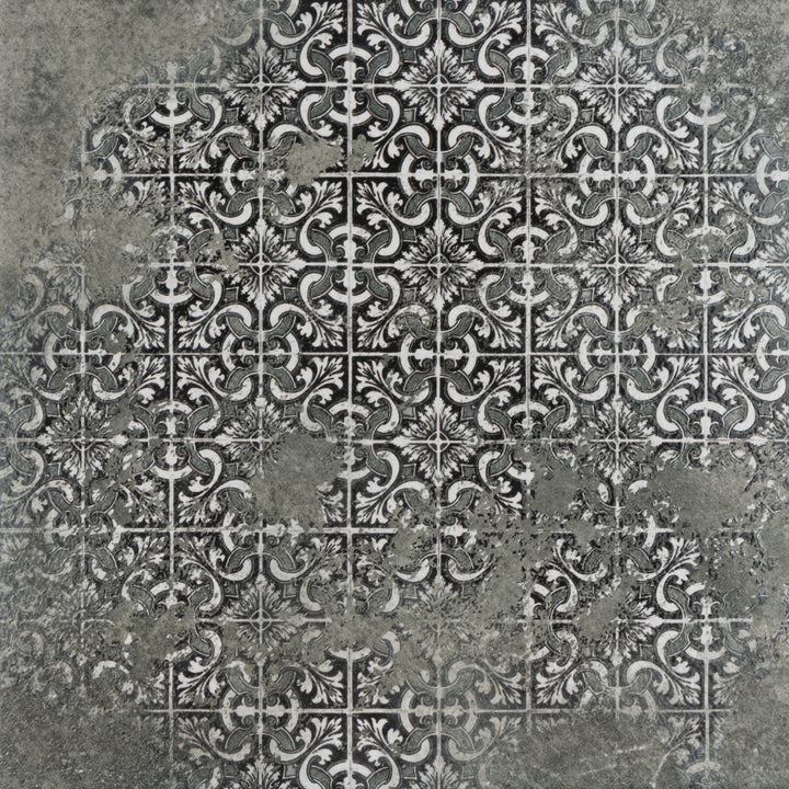 Affinity Tile Antigua Deco Graphite 13-in x 13-in Multi-finish Porcelain Floor and Wall Tile product image