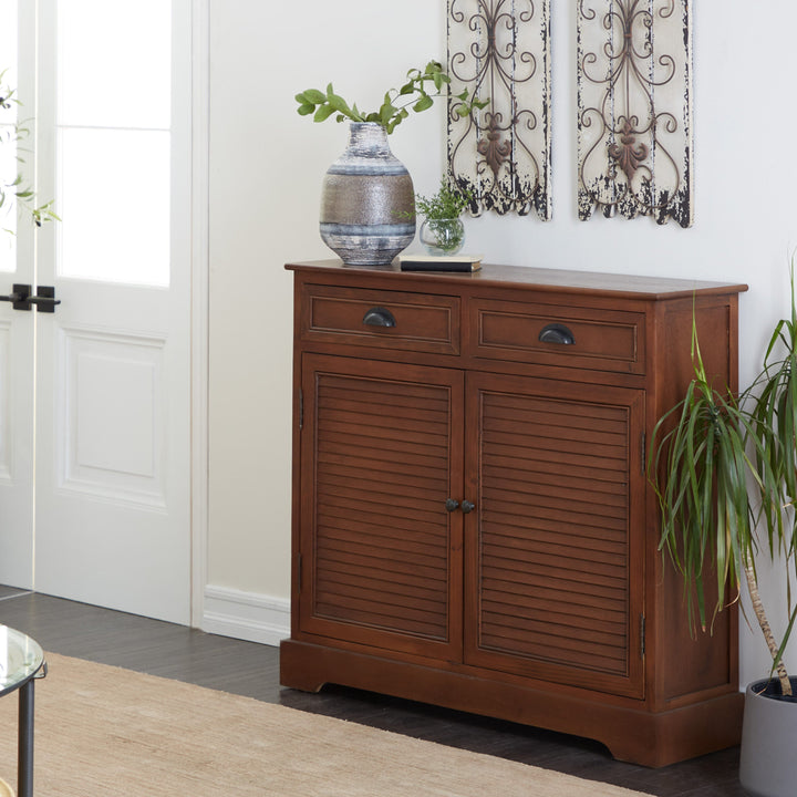 Grayson Lane Brown Pine 2-Drawer Accent Chest