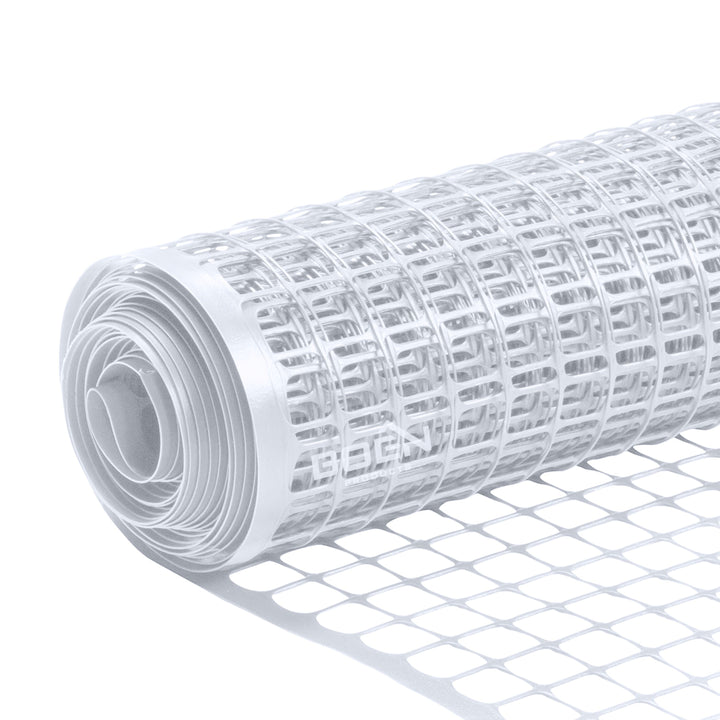 BOEN 25 ft x 3.33 ft White Plastic Extruded Mesh Garden Fence
