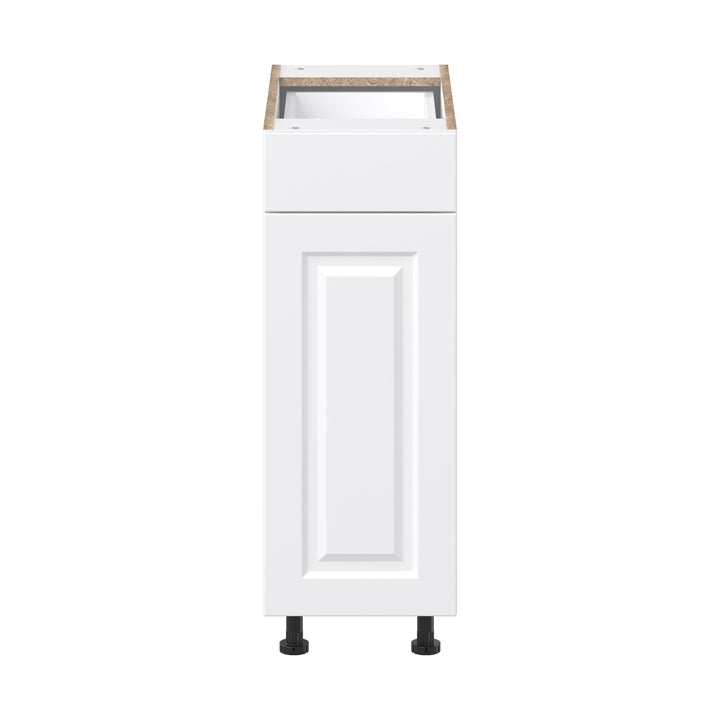 Project Source Cheyenne White 12-in W x 34.5-in H x 24.56-in D White 1-Drawer Base Ready To Assemble Cabinet (Raised Panel Square Style)