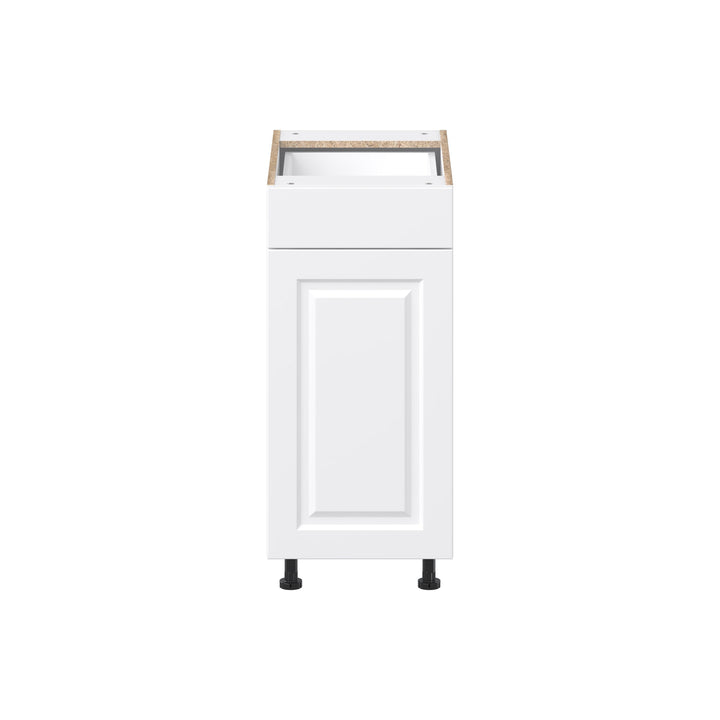 Project Source Cheyenne White 15-in W x 34.5-in H x 24.56-in D White 1-Drawer Base Ready To Assemble Cabinet (Raised Panel Square Style)