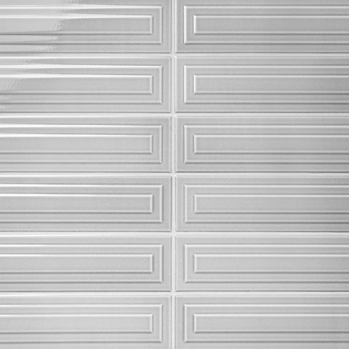 Artmore Tile Refined Gray 4-in x 16-in Glazed Ceramic Subway Wall Tile product image