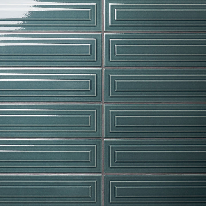 Artmore Tile Refined Emerald Green 4-in x 16-in Glazed Ceramic Subway Wall Tile product image