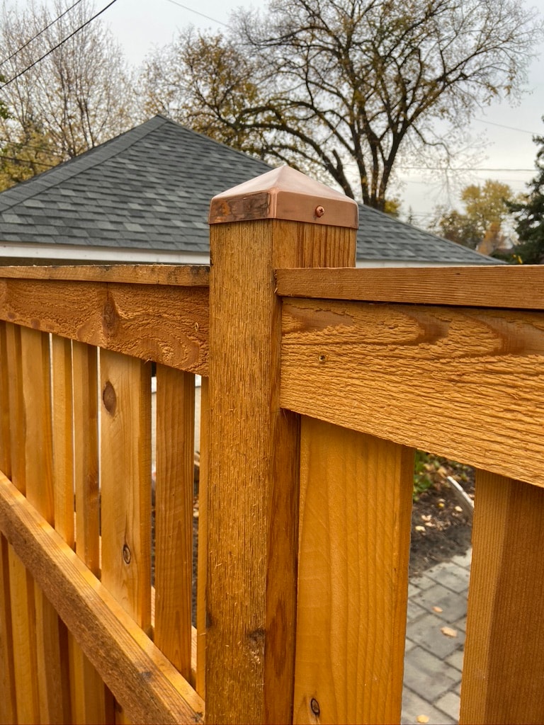 PERMAKAP 6-in x 6-in Pyramid Solid Polished Copper Deck Post Cap