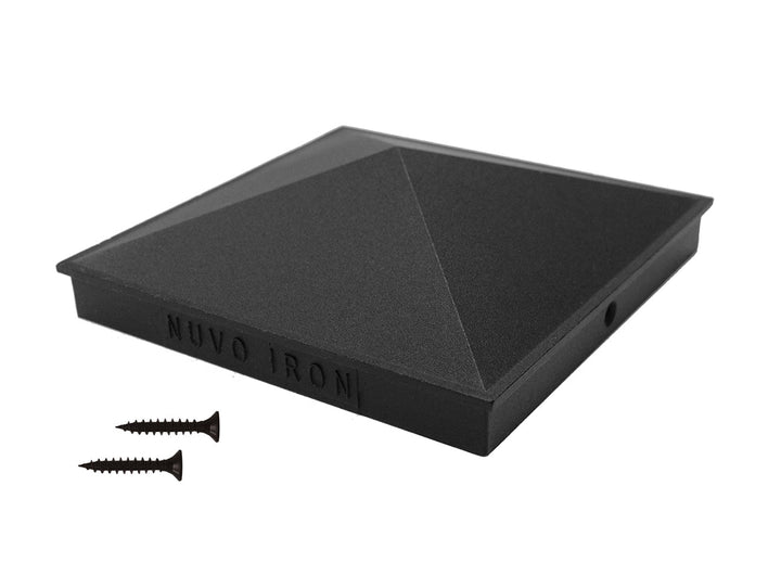 Nuvo Iron 6-in x 6-in Black Aluminum Deck Post Cap